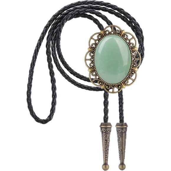 Bolo Tie Leather Necktie, 011 - Picture 1 of 7